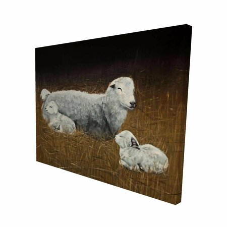 FONDO 16 x 20 in. Sheep & Lambs-Print on Canvas FO2791576